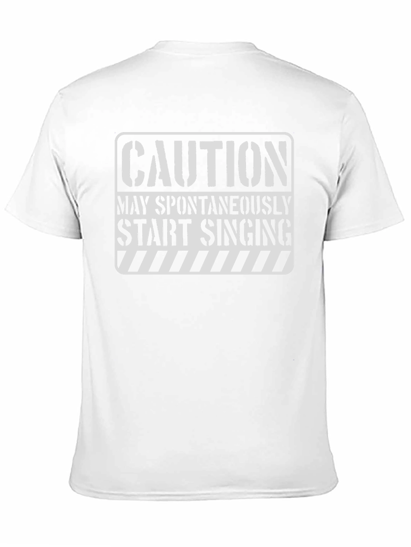 Black Caution May Spontaneously Start Singing Black T-Shirt view 11
