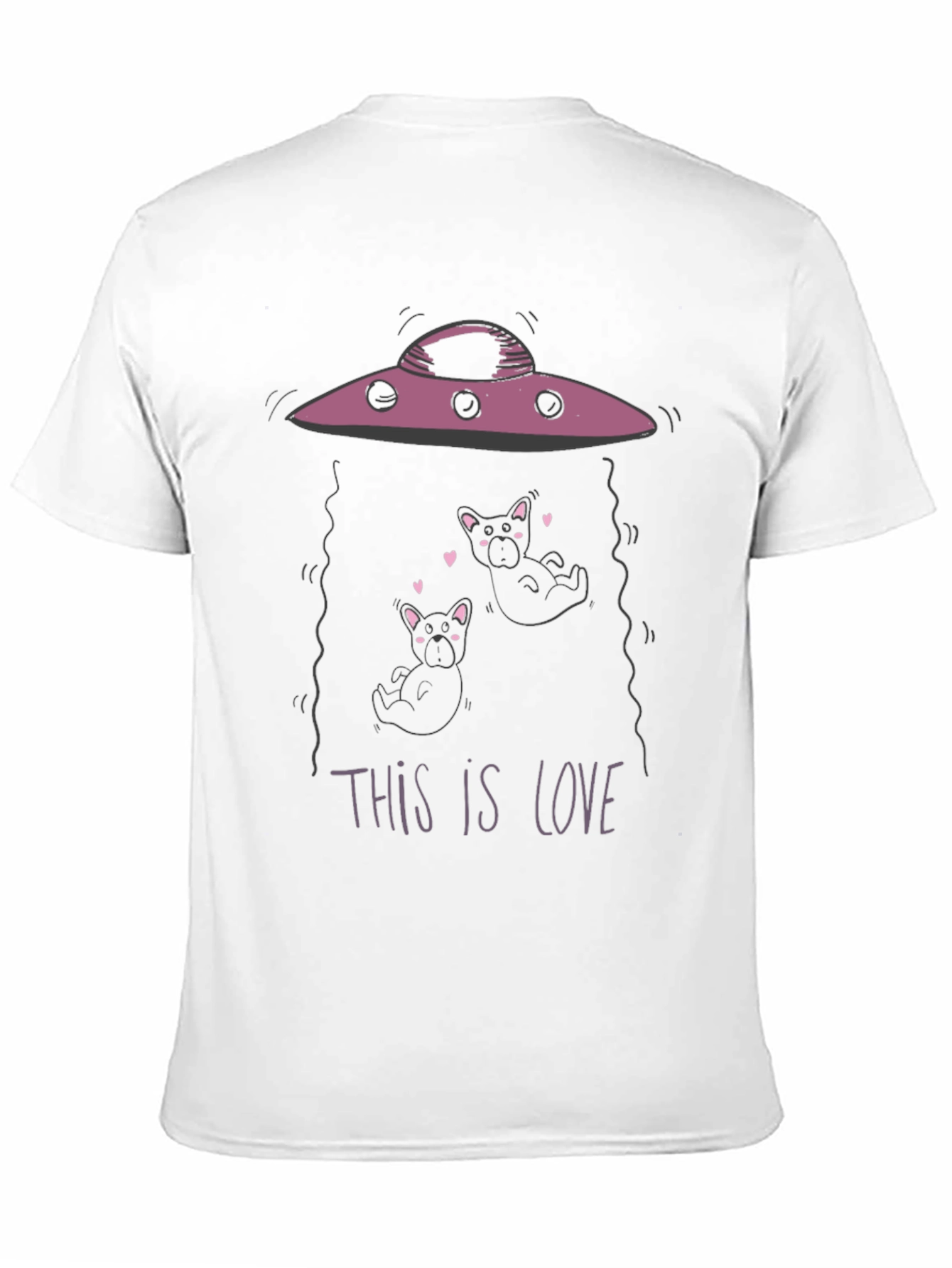 Black UFO Dog Abduction Graphic Tee view 11