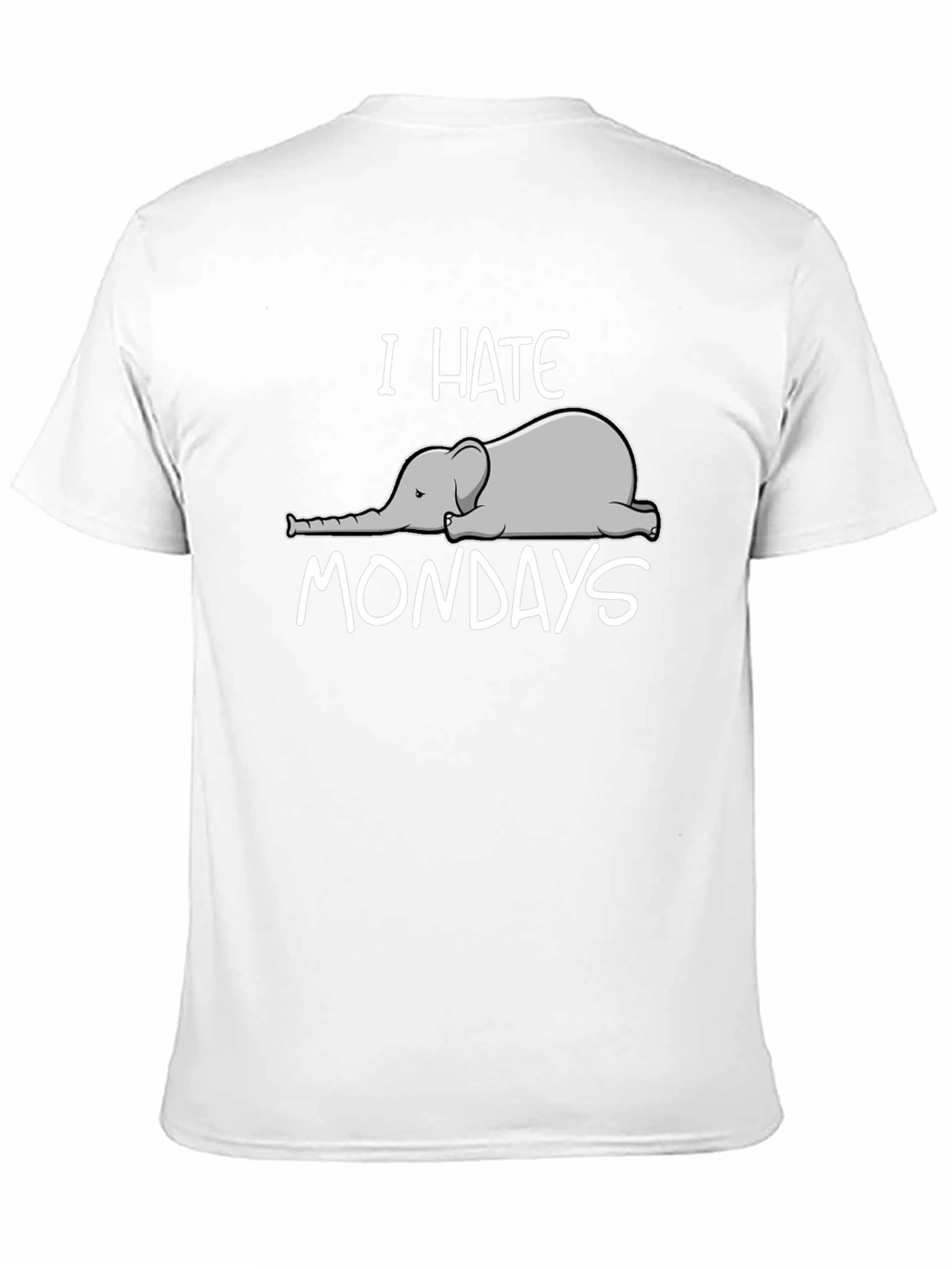 Black I Hate Mondays Elephant Graphic T-Shirt view 11