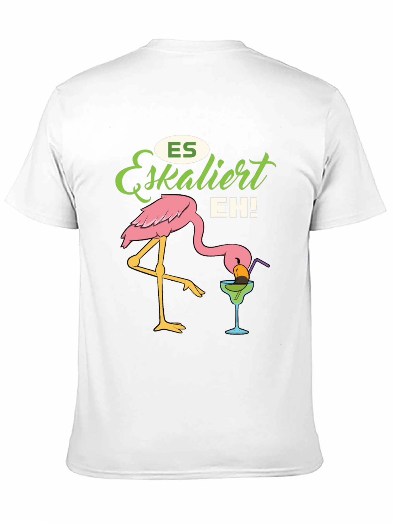 Black Es Eskaliert EH! Flamingo T-Shirt view 11
