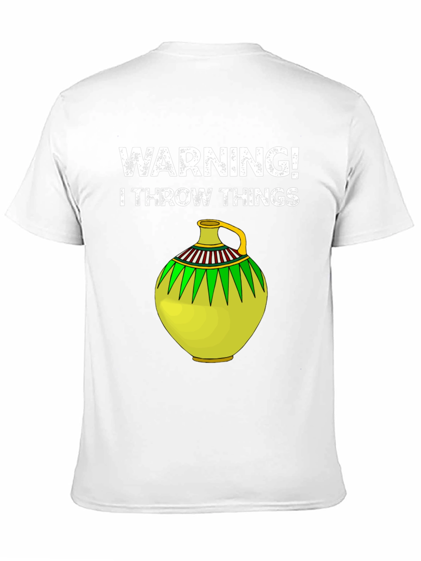 Black Warning! I Throw Things - Novelty Graphic Tee view 11