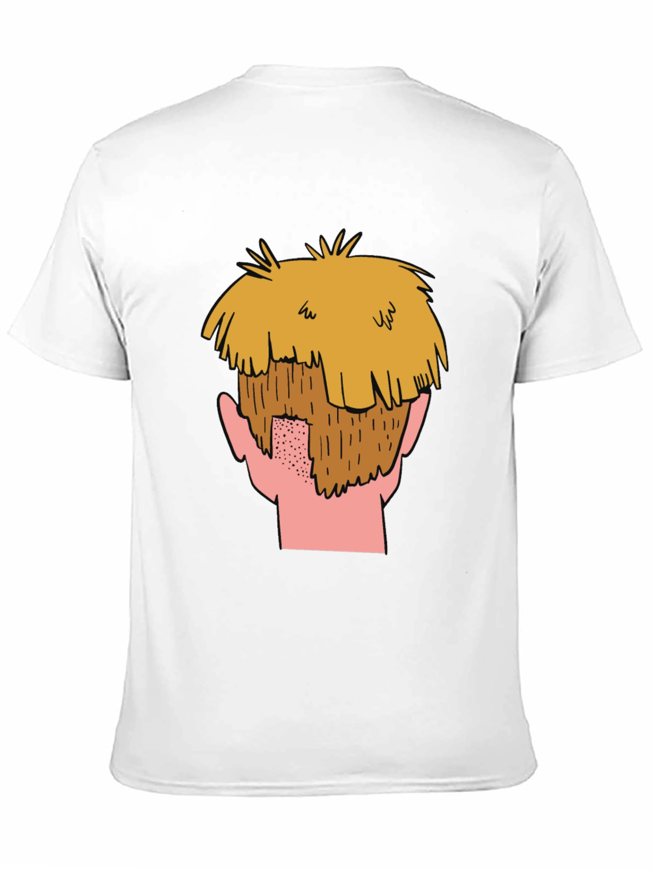Black Cartoon Beard Graphic T-Shirt view 11