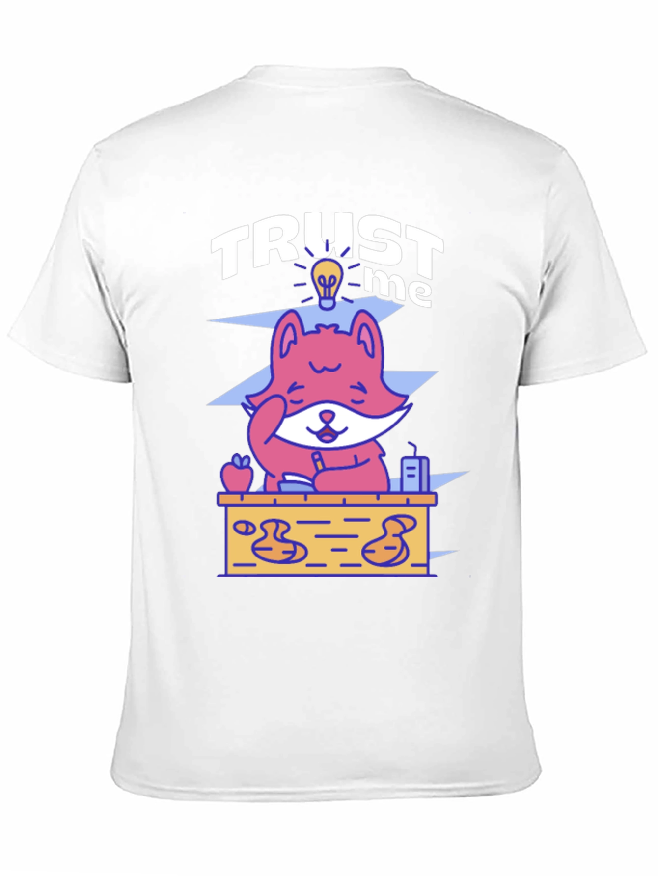 Black Trust Me Fox Graphic Tee - Unisex Crewneck T-Shirt view 11