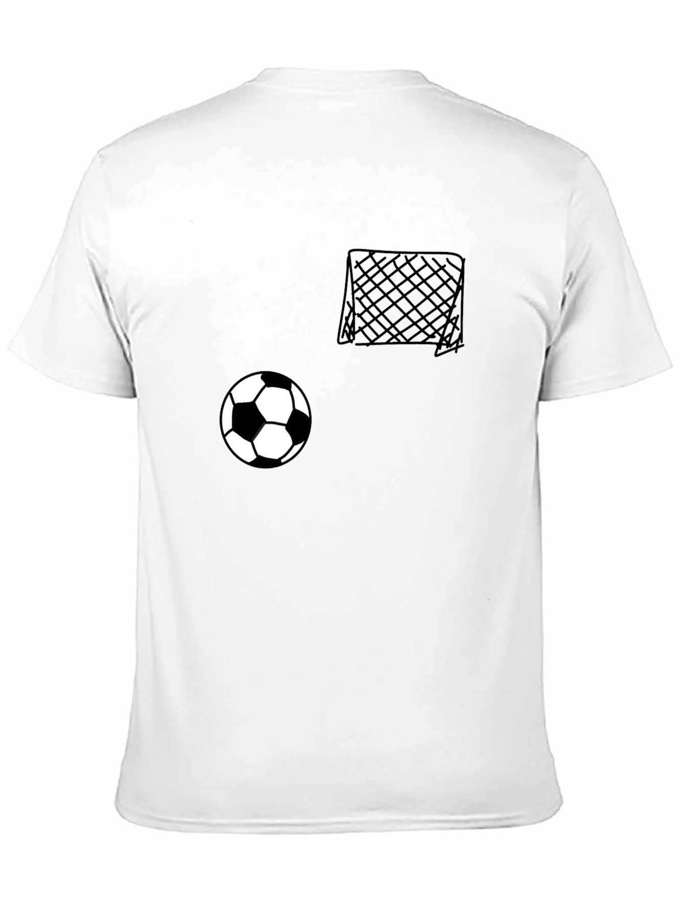 Black Soccer Goal & Ball Graphic Tee - Casual Black T-Shirt view 11