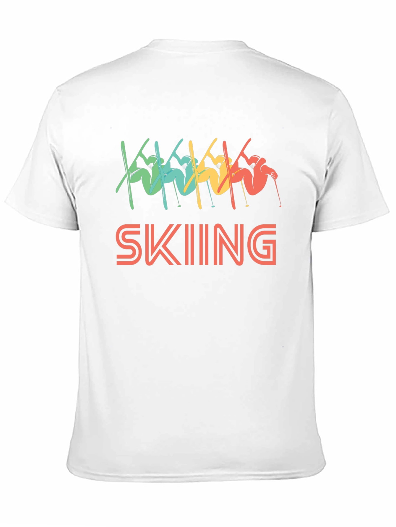 Black Retro Skiing Graphic T-Shirt view 11