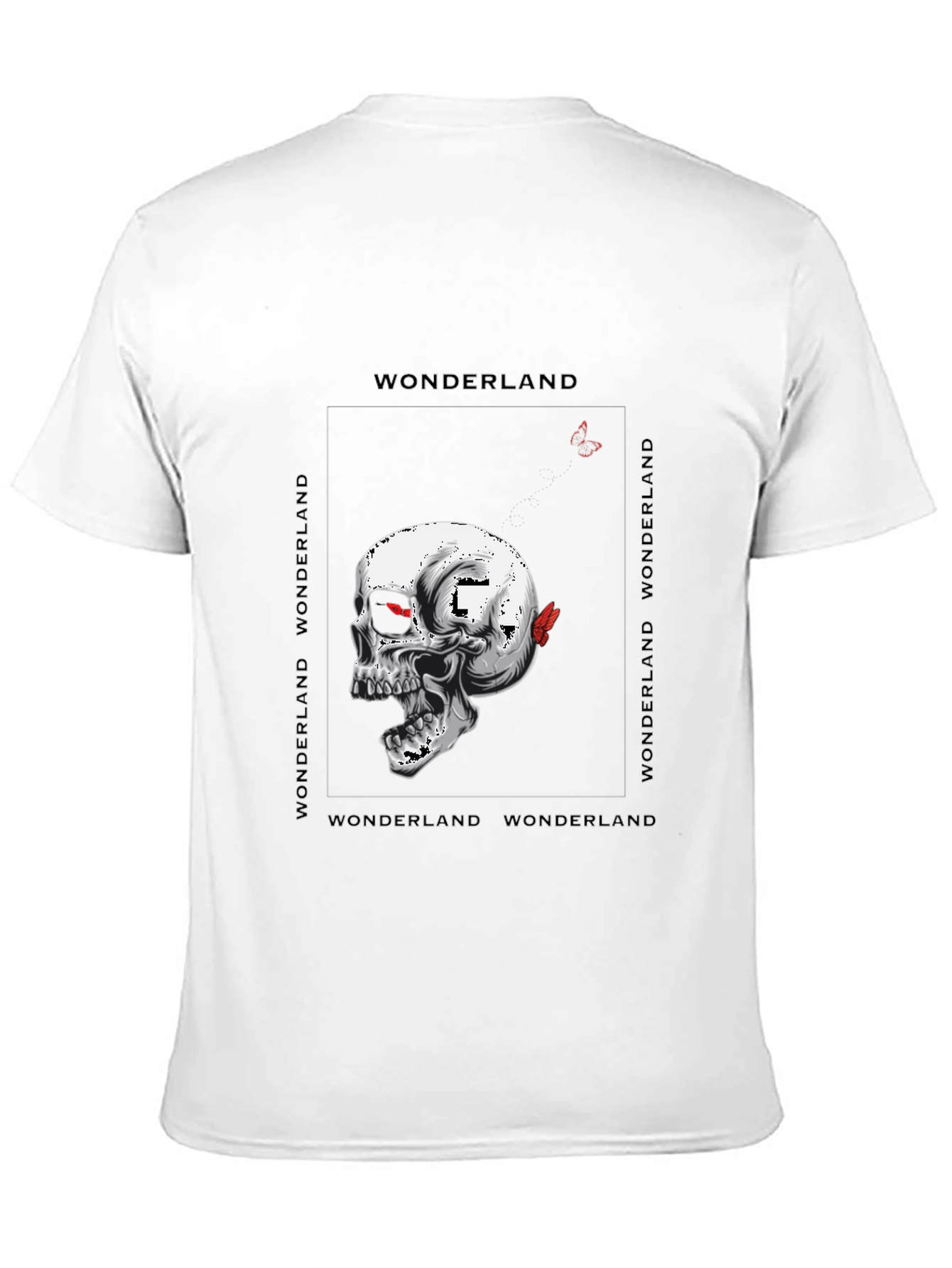 Black Skull Wonderland Graphic Tee - Black T-Shirt view 11