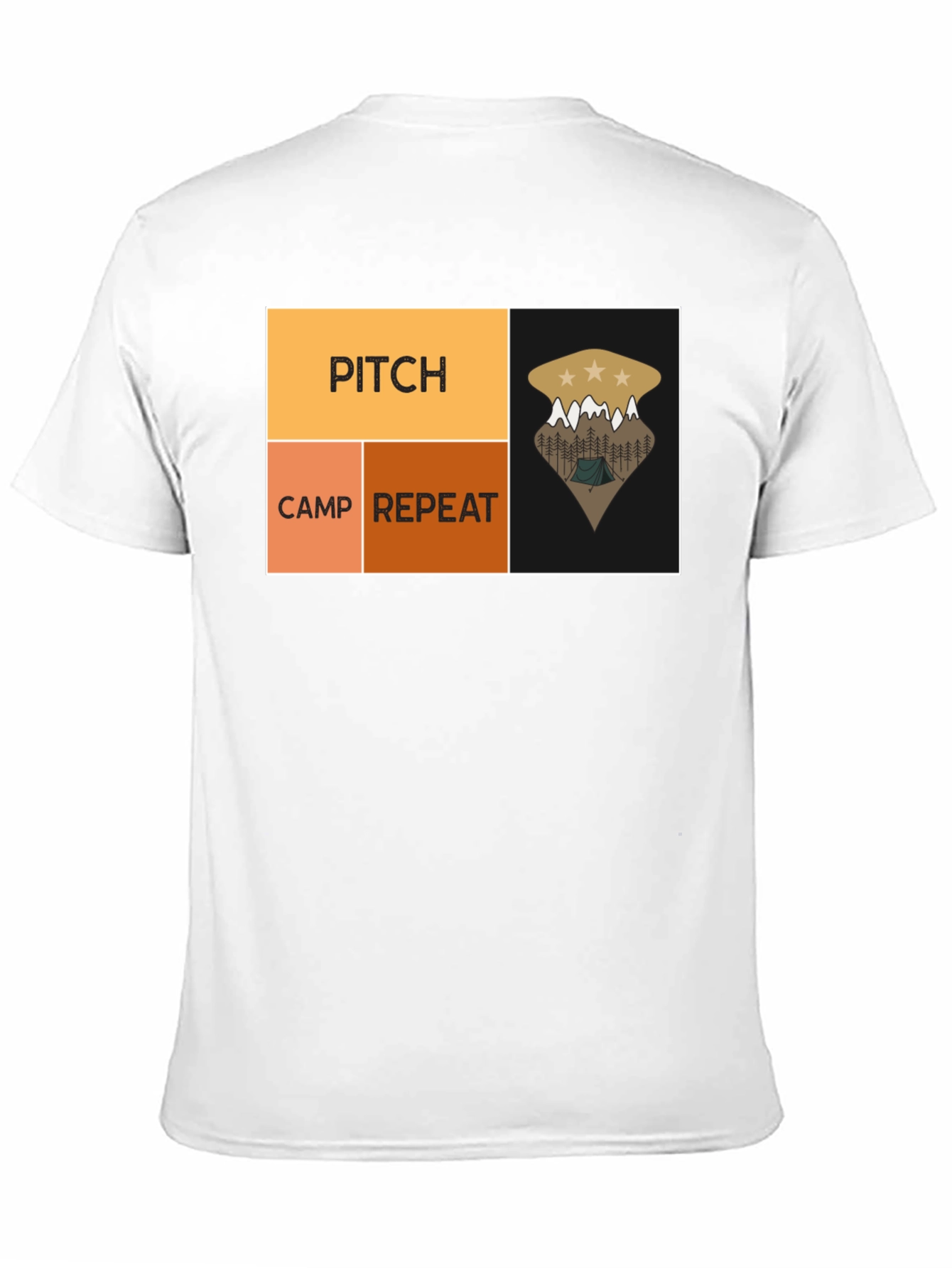 Black Pitch Camp Repeat Camping T-Shirt view 11