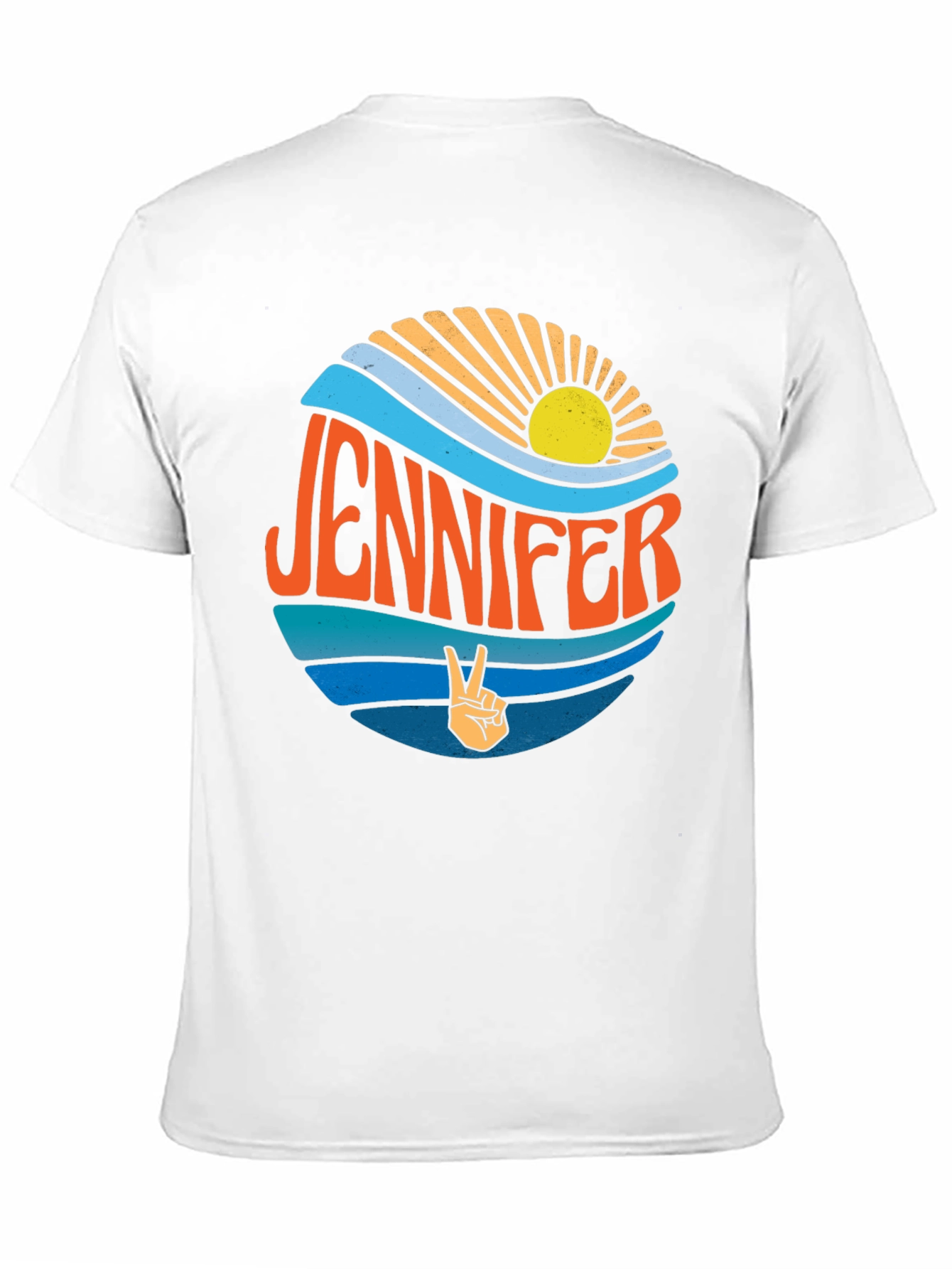 Black Retro Jennifer Peace Sign T-Shirt view 11