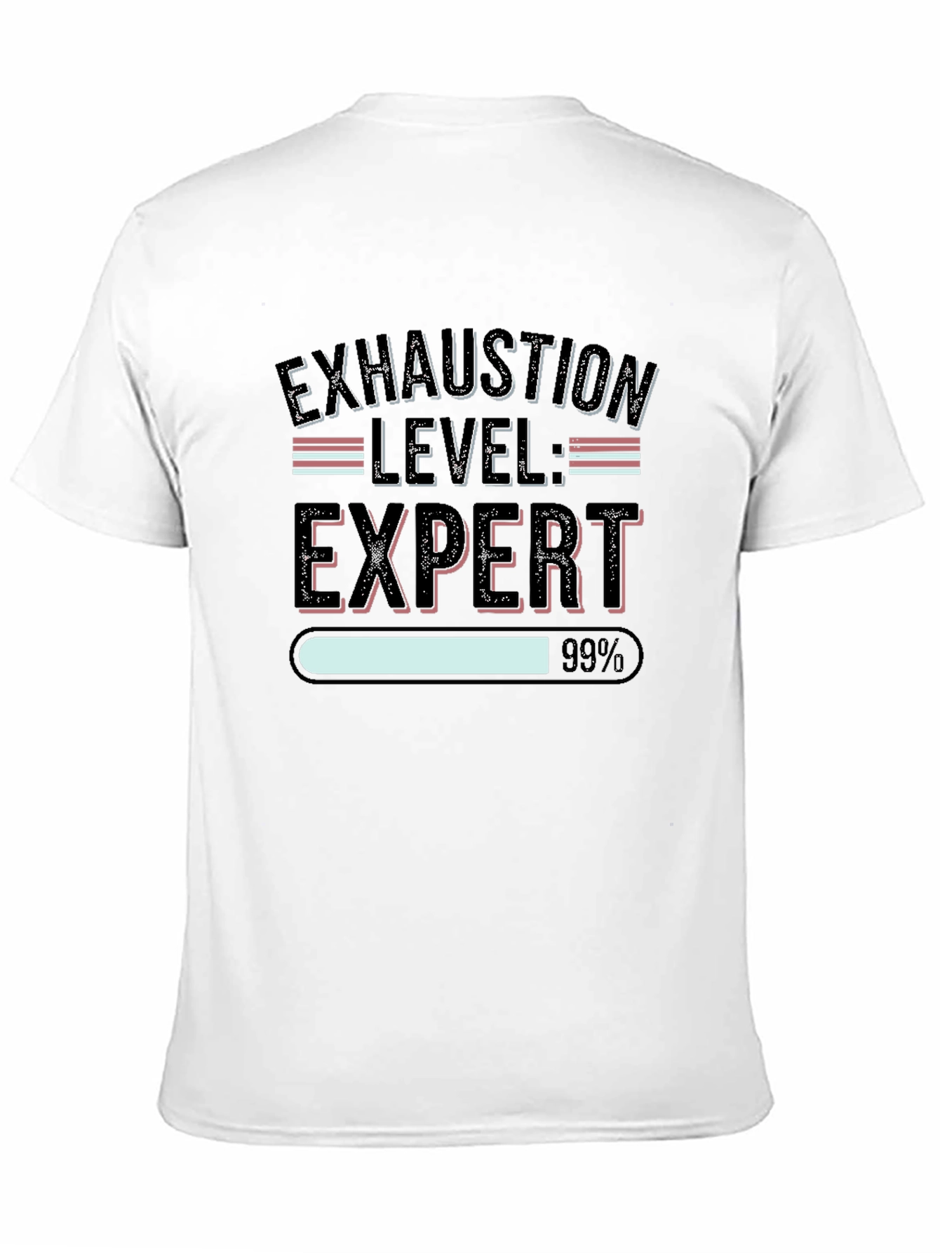 Black Exhaustion Level: Expert Black Graphic Tee view 11