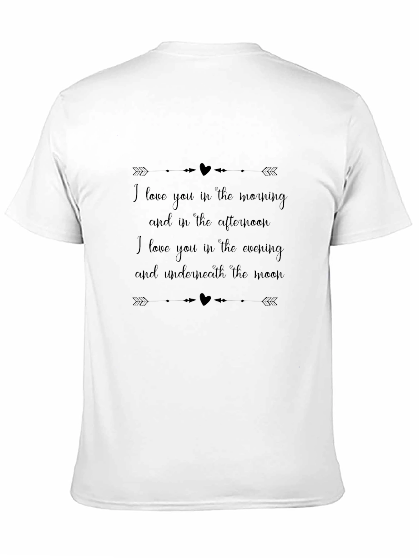 Black I Love You Quote Graphic Tee view 11