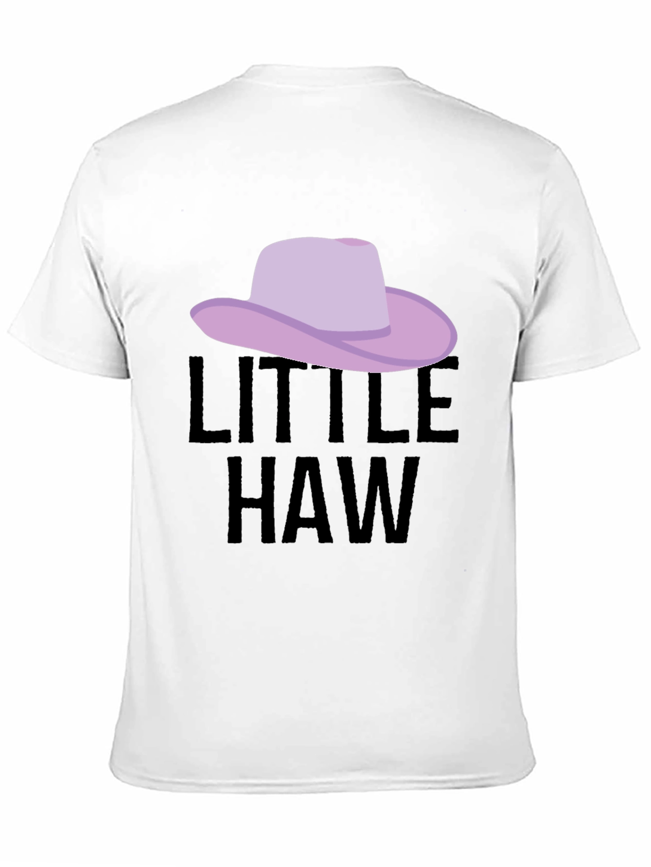 Black Little Haw T-Shirt - Novelty Cowboy Hat Tee view 11