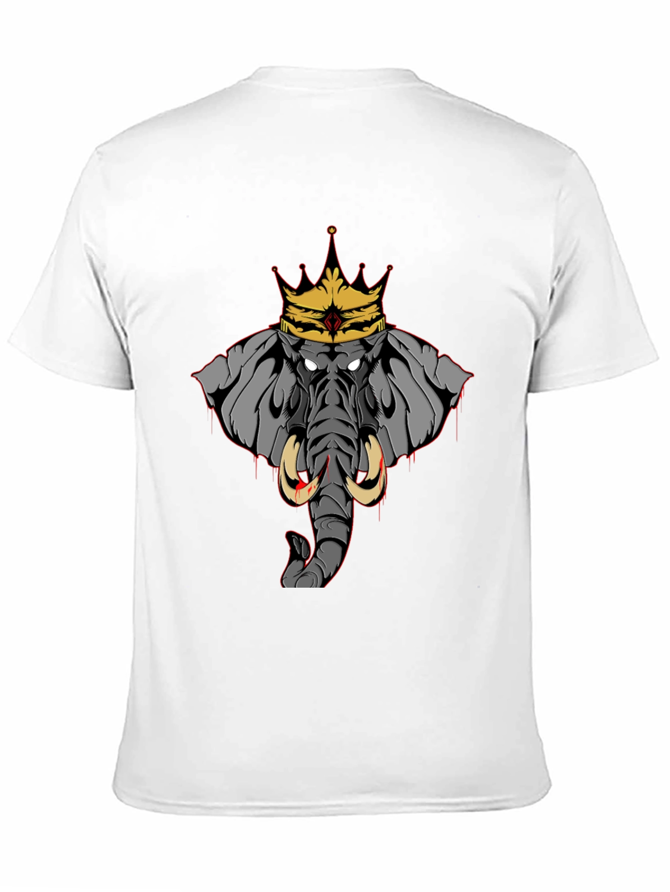 Black Elephant King Graphic Tee - Black Cotton T-Shirt view 11