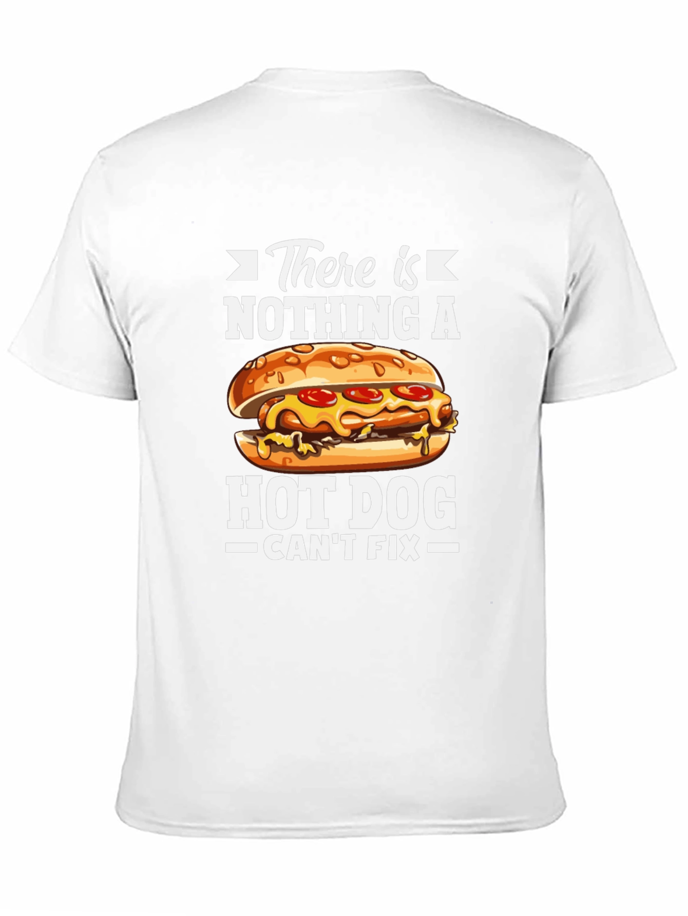 Black Funny Hot Dog Fix T-Shirt view 11