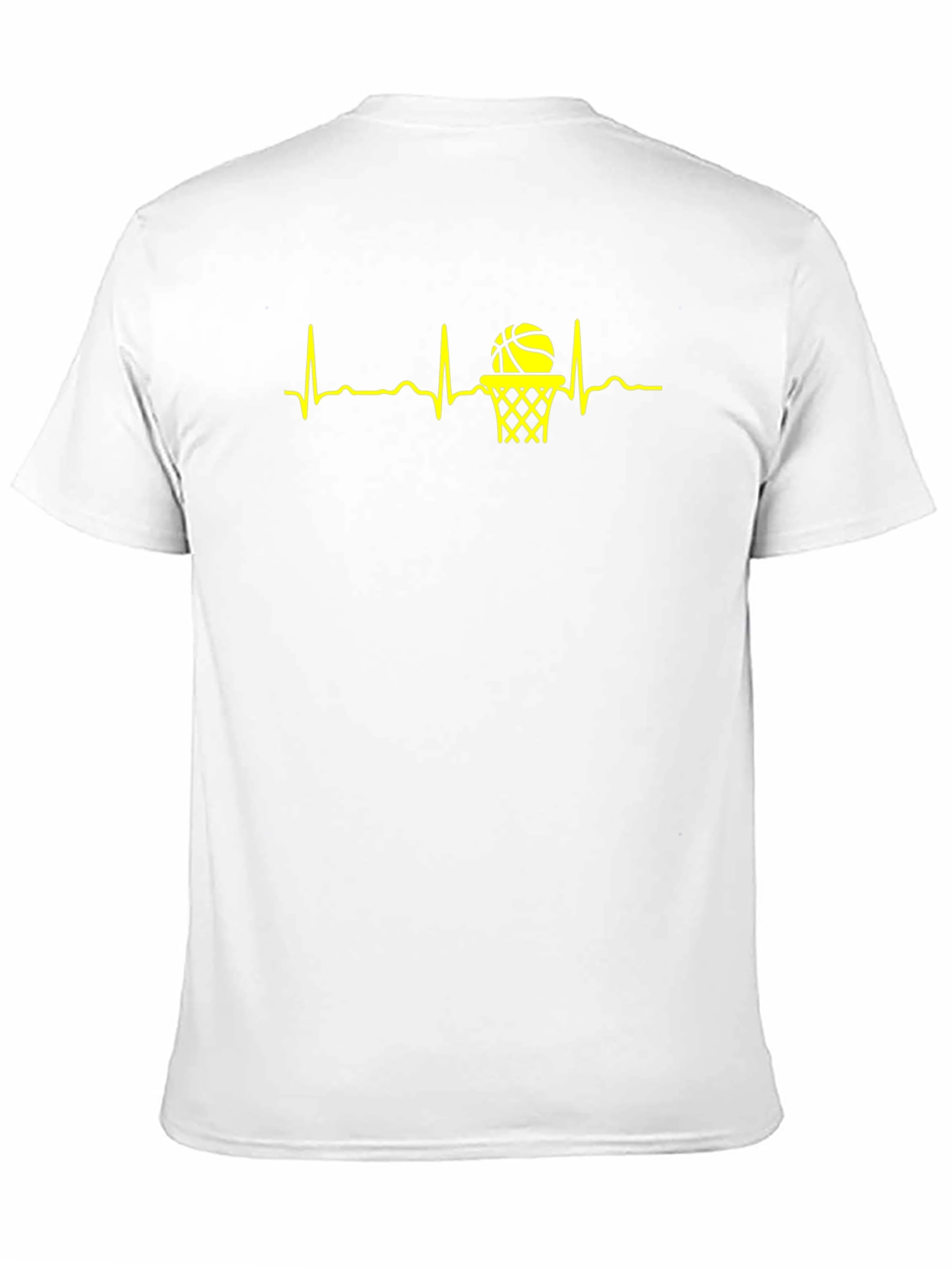 Black Basketball Heartbeat T-Shirt view 11