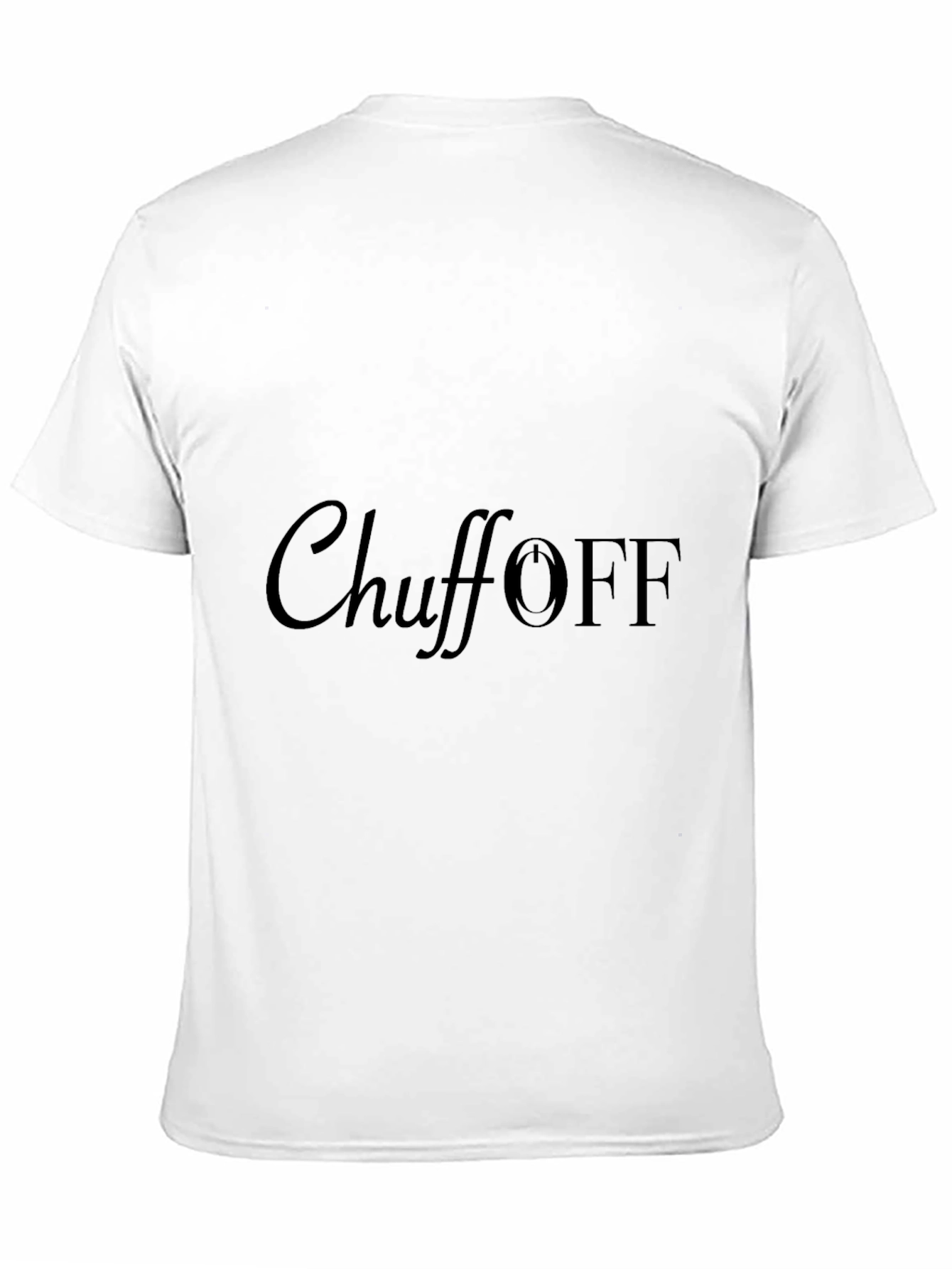Black Chuff Off Graphic Tee - Funny Power Button Design view 11