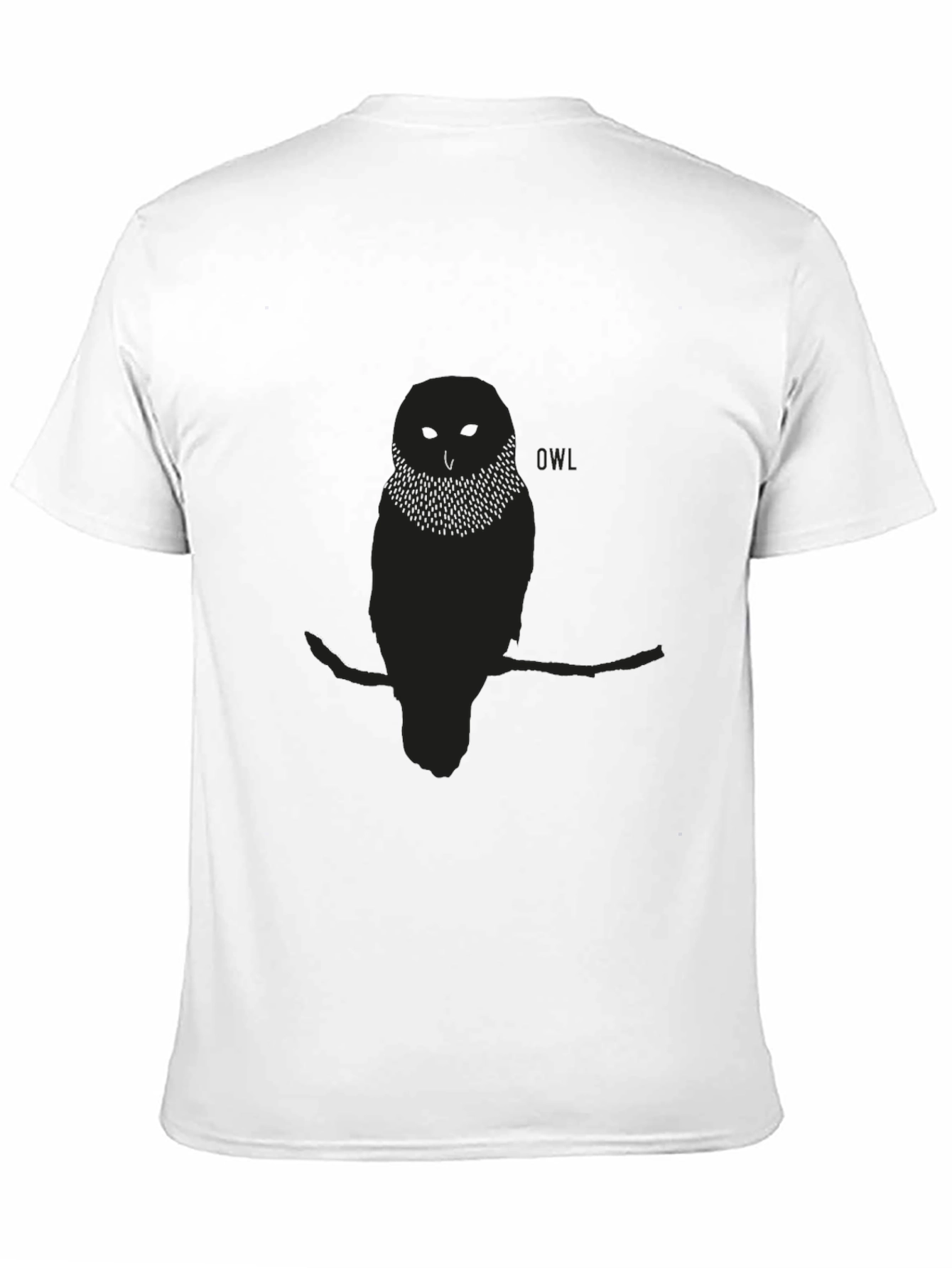 Black Men's Black Owl Graphic Print T-Shirt view 11