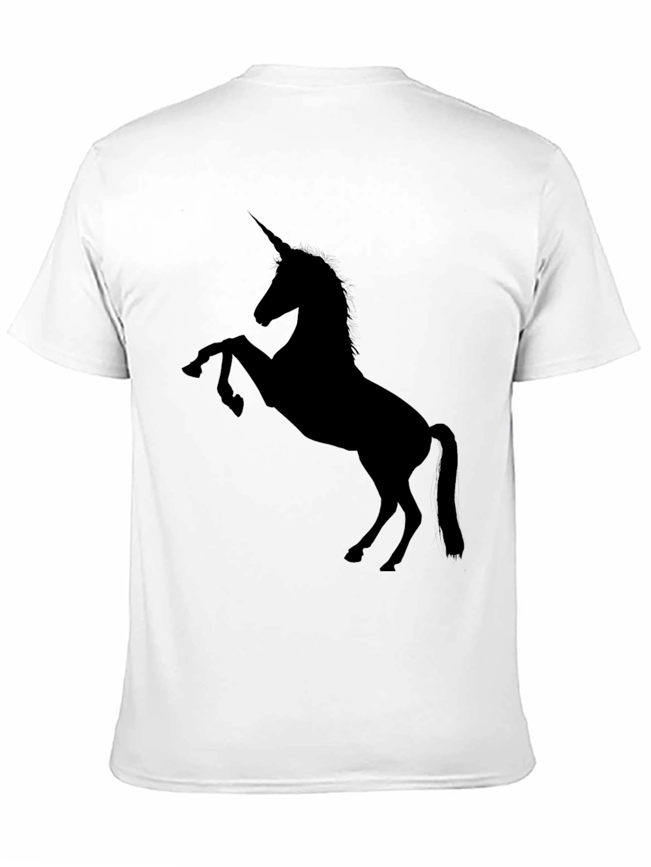 Black Unicorn Silhouette Tee - Black Graphic T-Shirt view 11