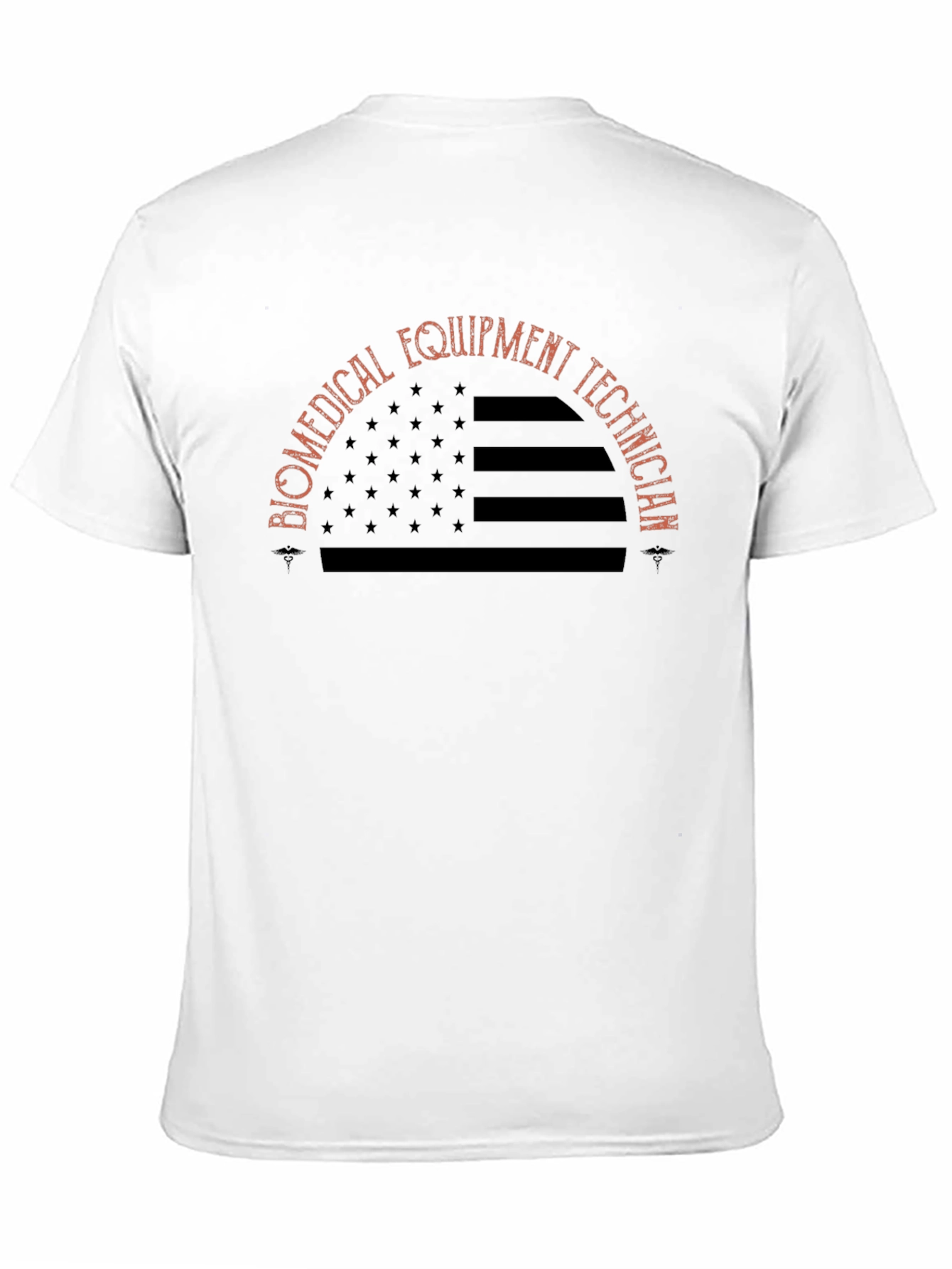 Black Biomedical Equipment Technician Flag T-Shirt view 11