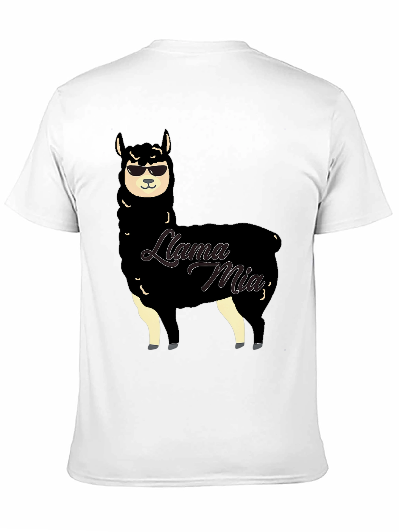 Black Cool Llama Mia T-Shirt view 11