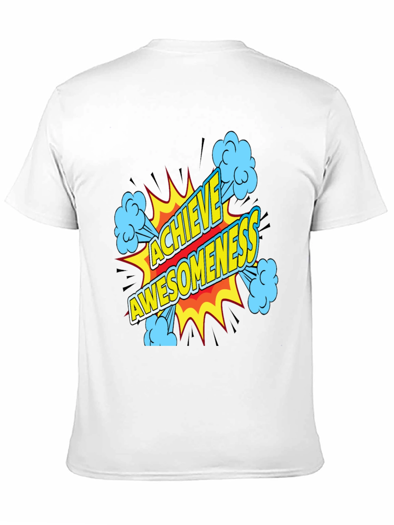 Black Achieve Awesomeness Graphic Black T-Shirt view 11