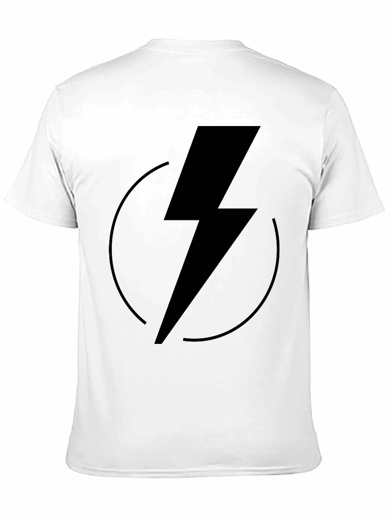 Black Lightning Bolt Graphic Tee - Modern Black T-Shirt view 11