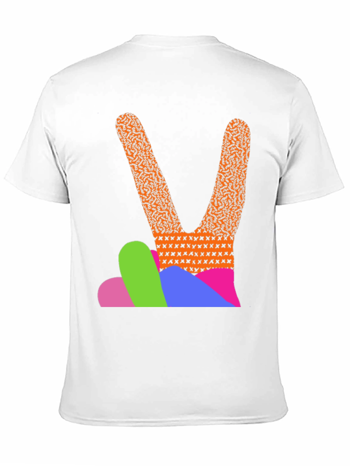 Black Peace Hand Graphic Tee - Retro Style view 11