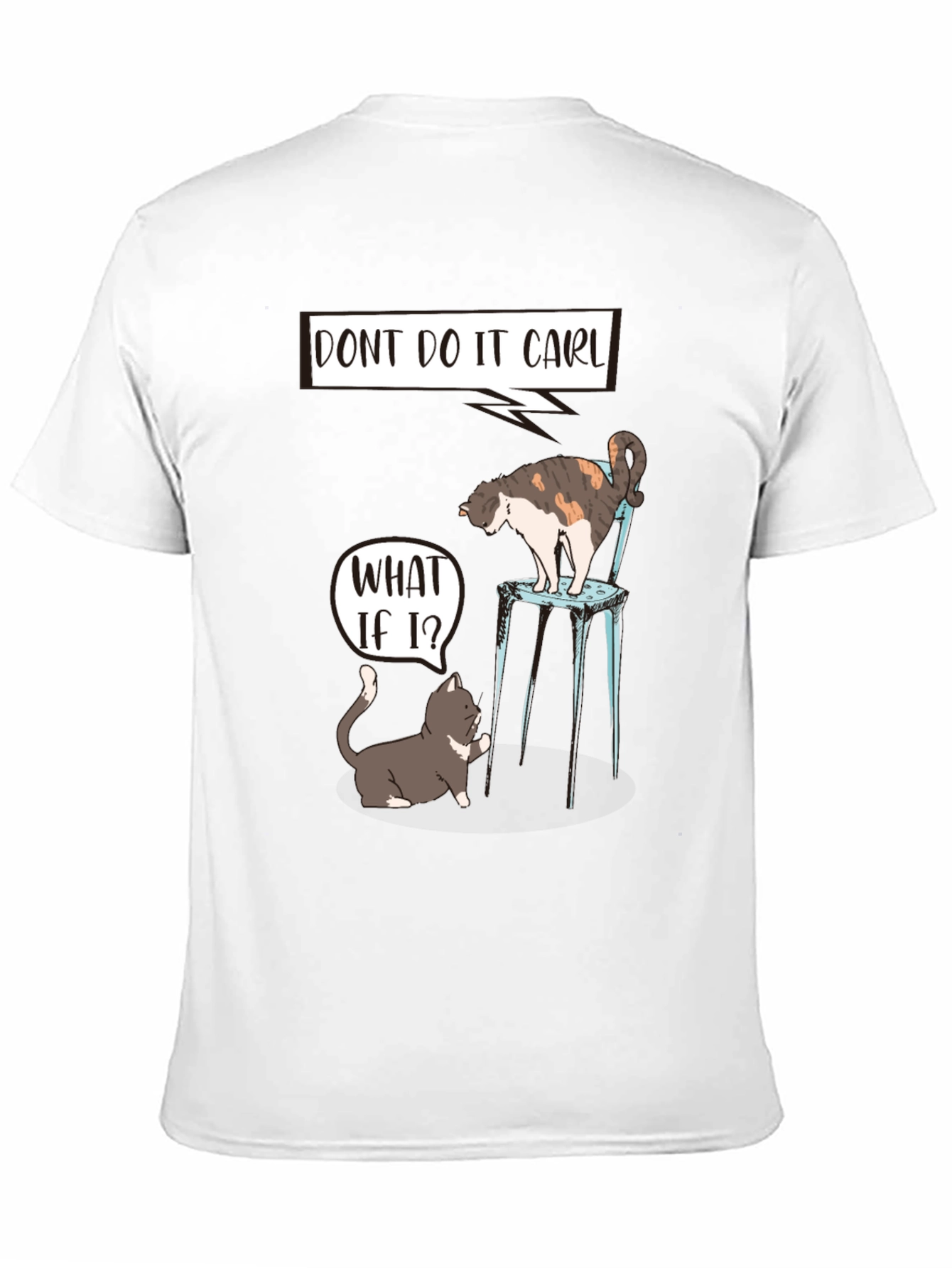 Black Funny Cat "Don't Do It Carl" Graphic Tee view 11