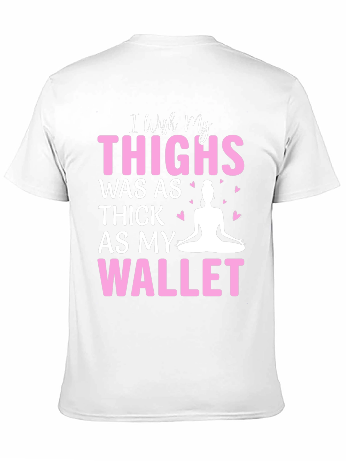 Black Funny Yoga Thighs Wallet Black T-Shirt view 11