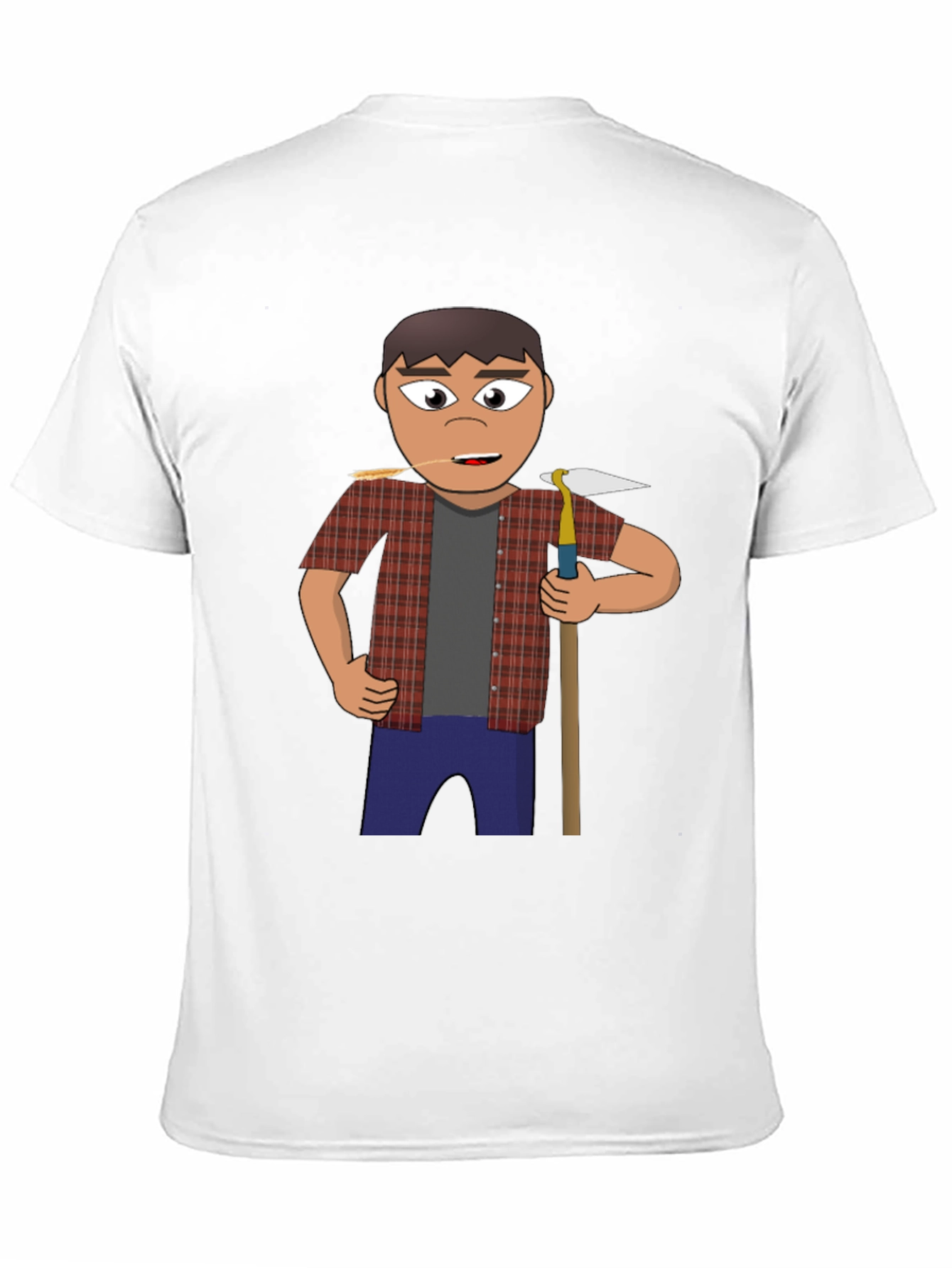 Black Cartoon Farmer Graphic Tee - Black view 11