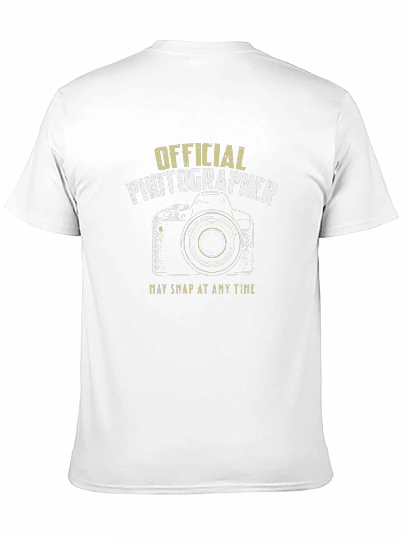Black Official Photographer Black T-Shirt - Camera Design view 11