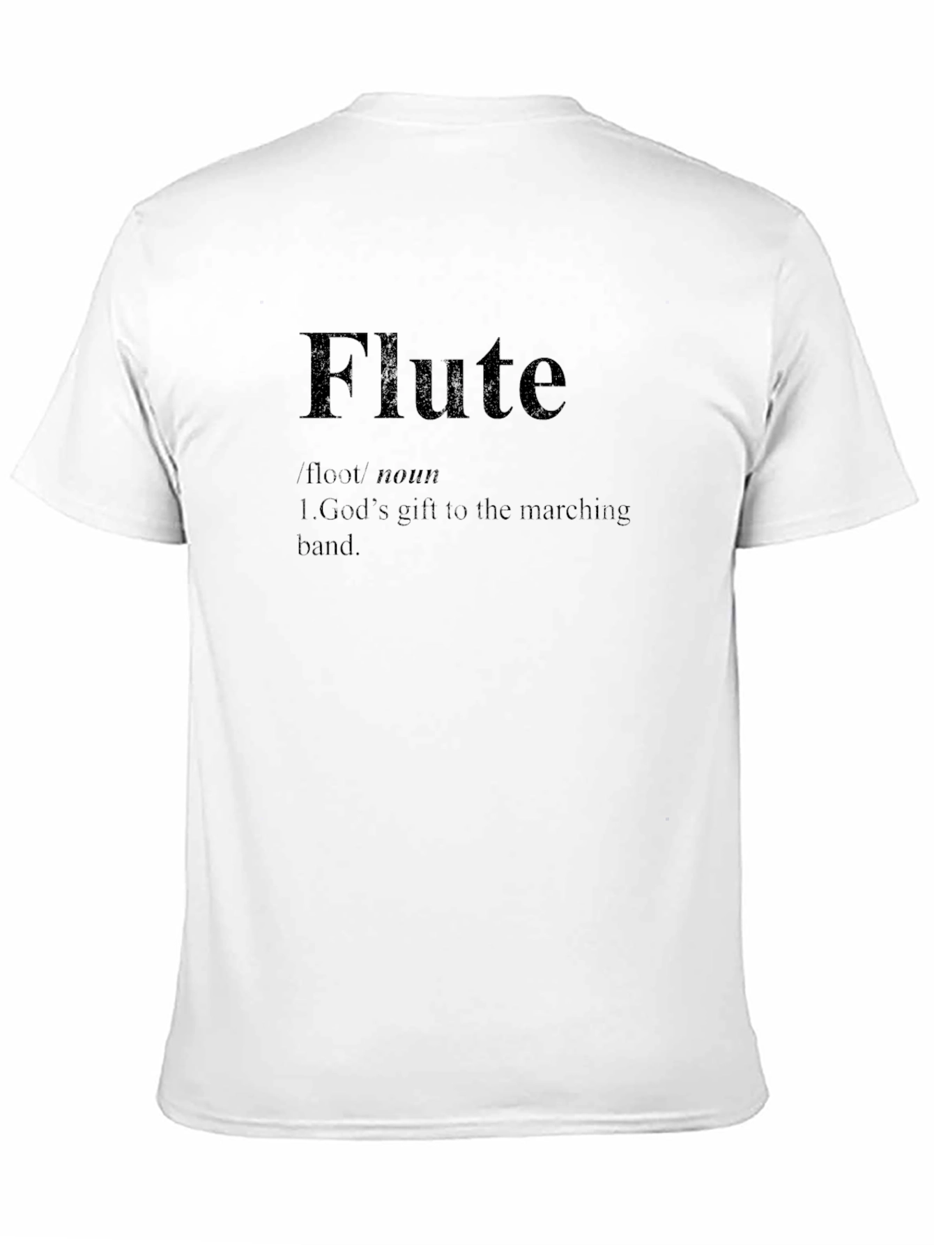 Black Flute Definition T-Shirt: Musician Marching Band Gift Tee view 11