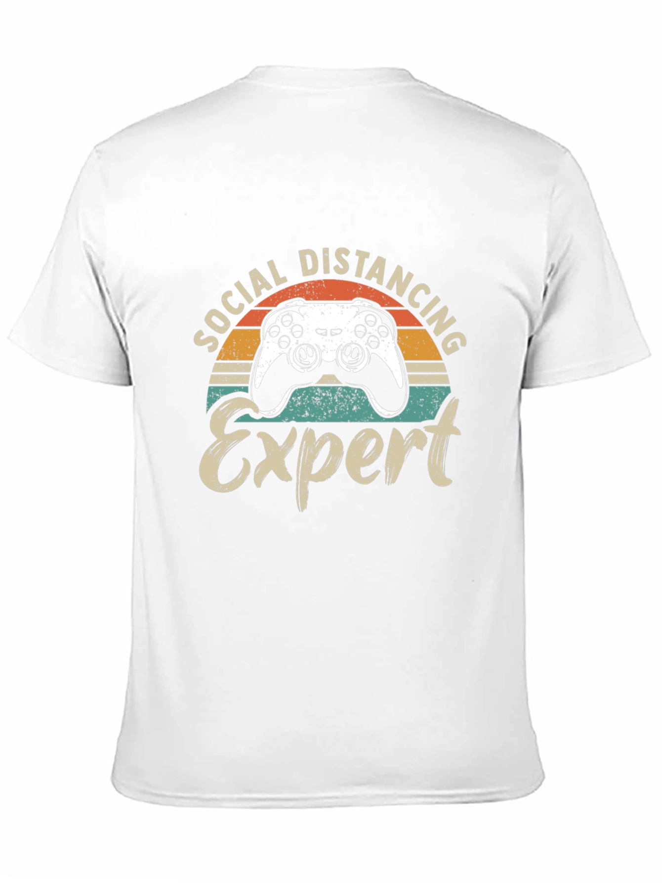Black Social Distancing Expert Gamer T-Shirt view 11