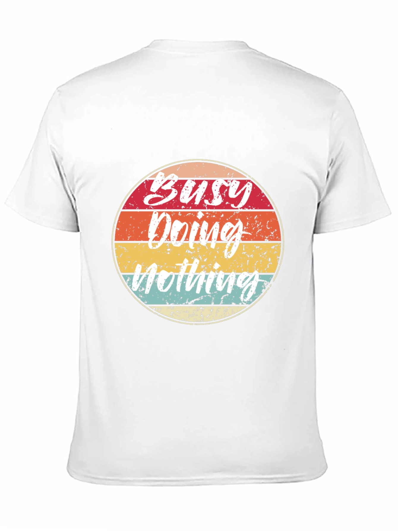 Black Busy Doing Nothing Retro Graphic Tee view 11