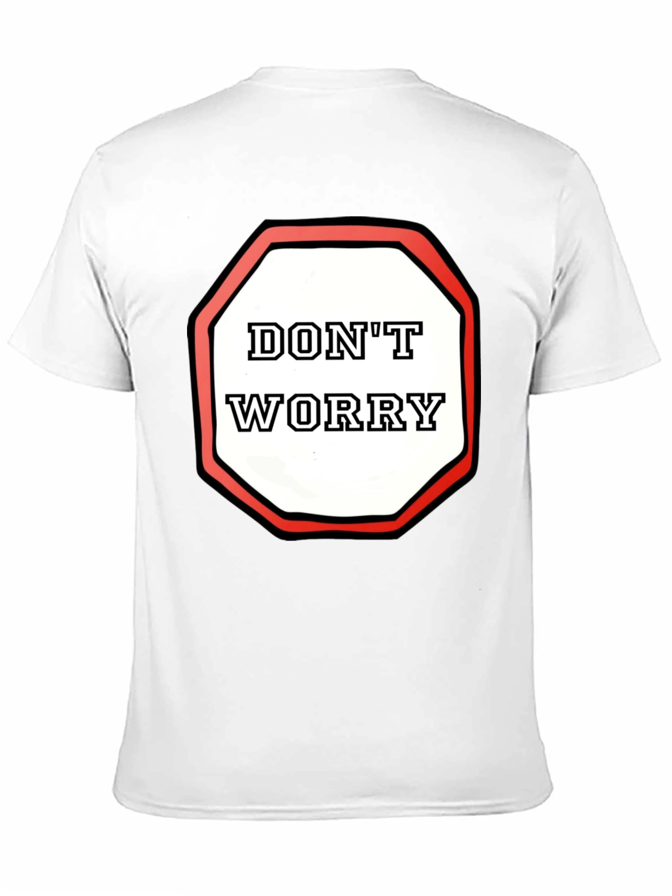 Black Don't Worry Graphic Tee - Black Cotton Comfort view 11