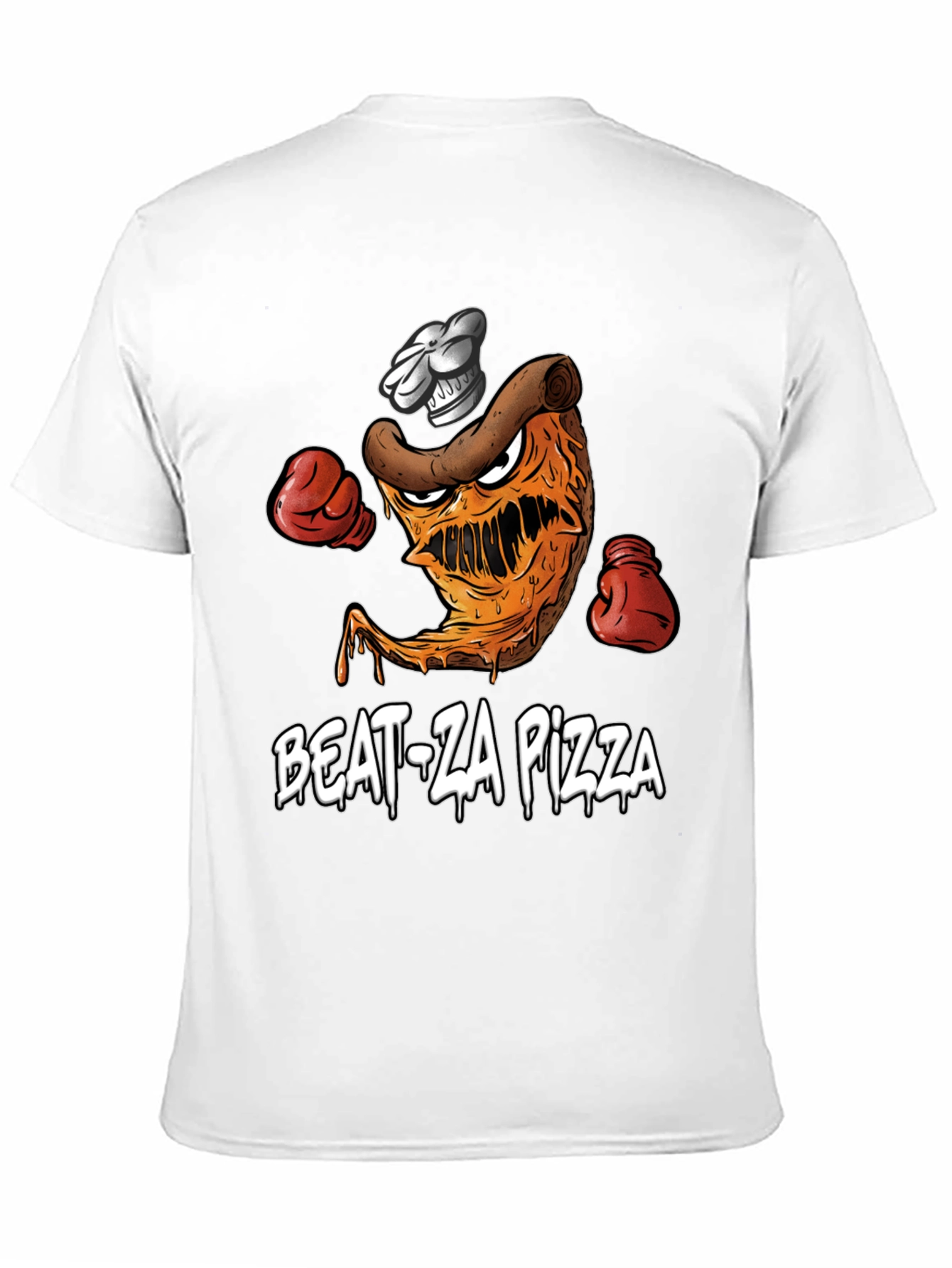 Black Beat-Za Pizza Graphic T-Shirt view 11