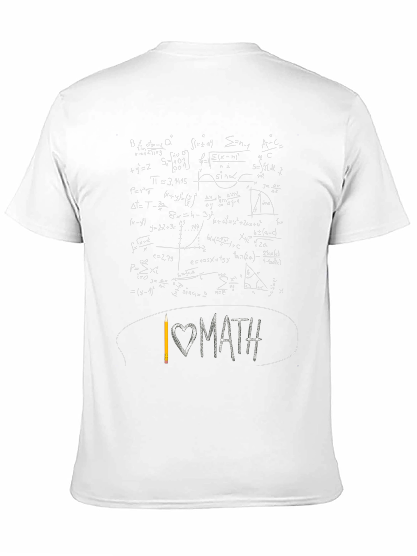 Black I Love Math Equations Graphic Tee - Unisex view 11
