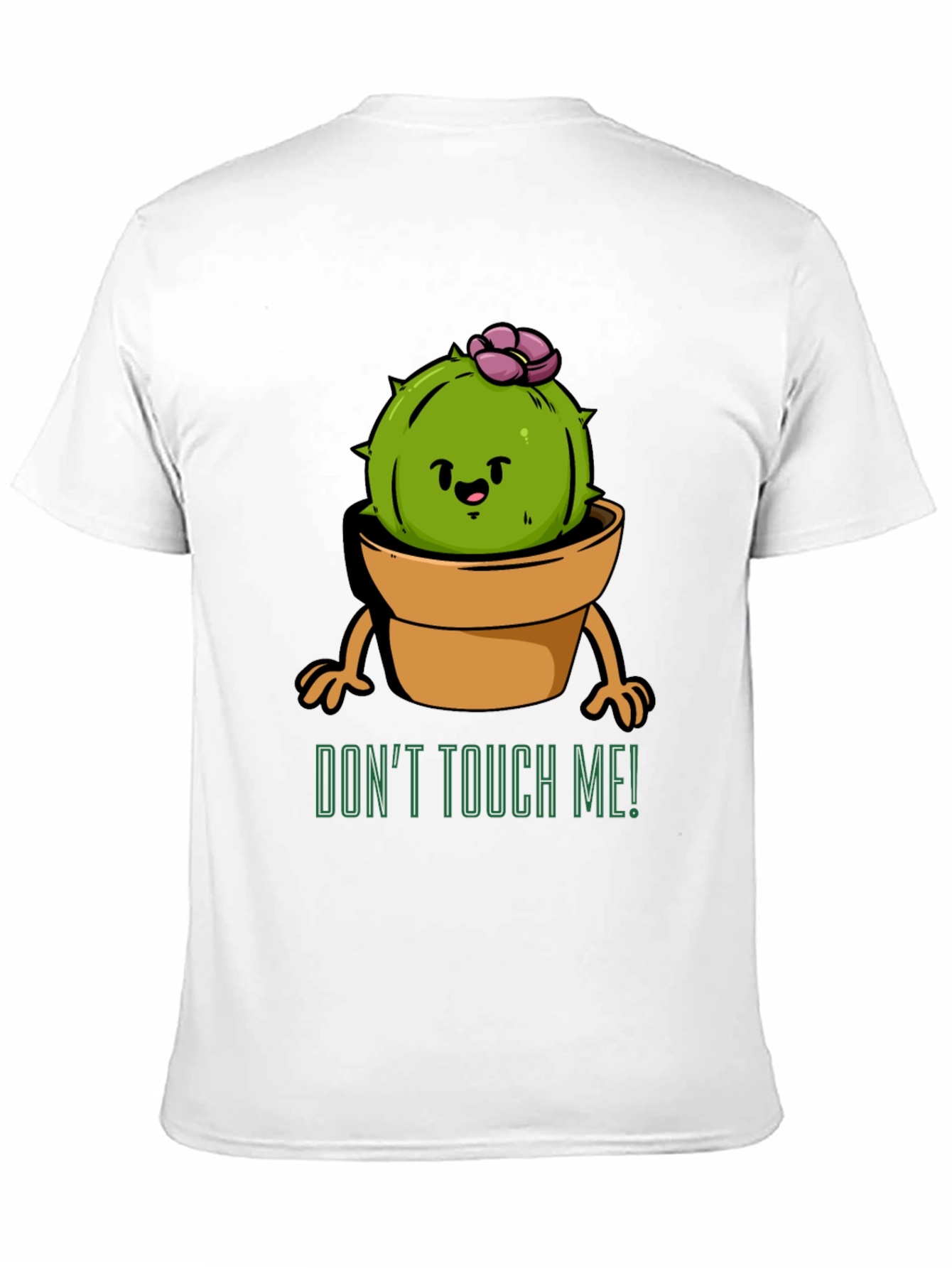 Black Cute Cactus Graphic Tee - Don't Touch Me! view 11