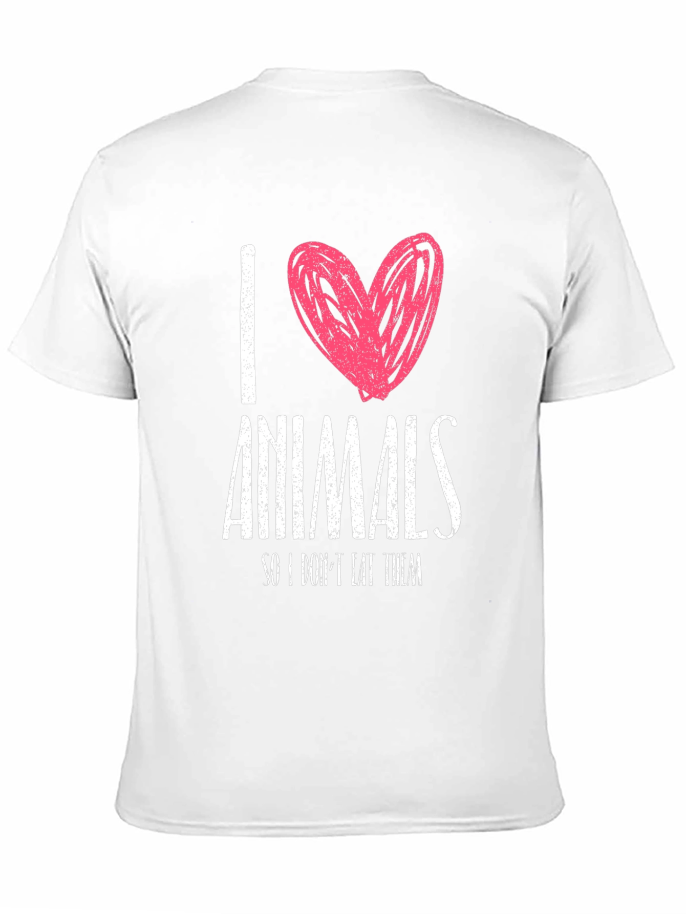 Black I Love Animals T-Shirt - Vegan Tee view 11