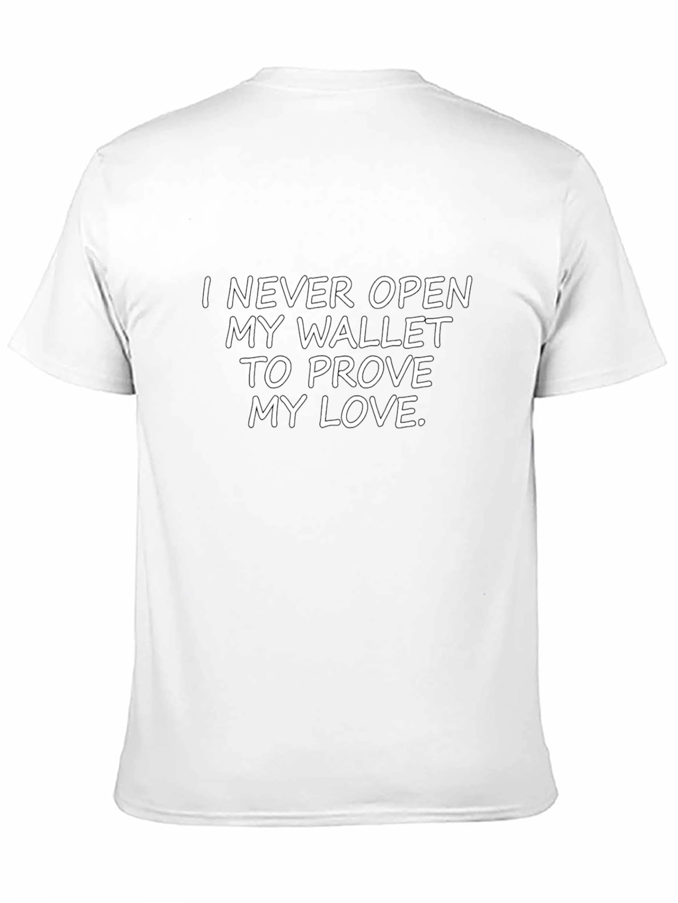 Black Funny 'I Never Open My Wallet' Graphic Tee view 11