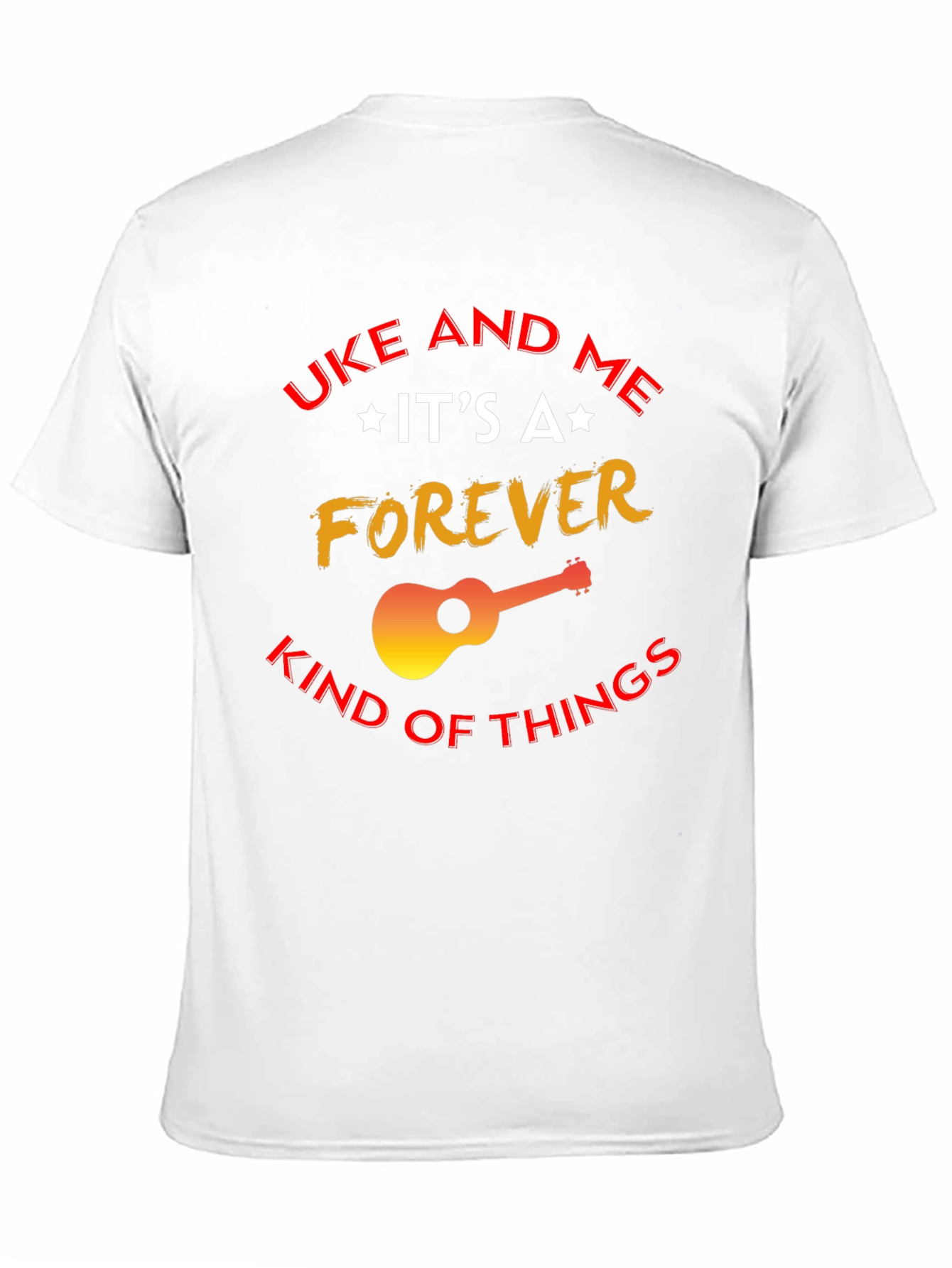 Black Uke and Me Forever T-Shirt - Music Lover Tee view 11