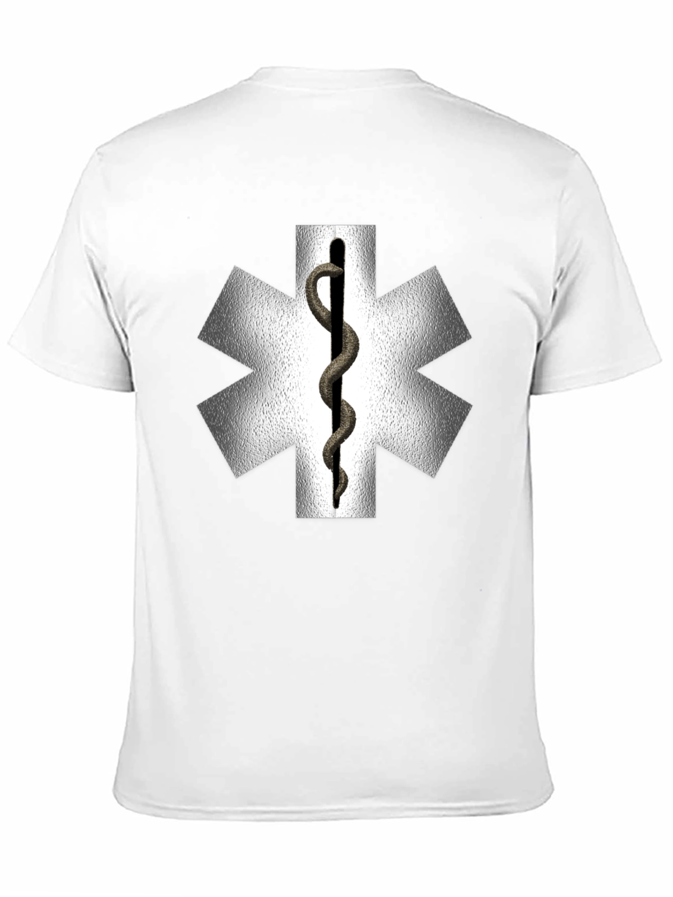 Black Star of Life Medical Symbol Black T-Shirt view 11
