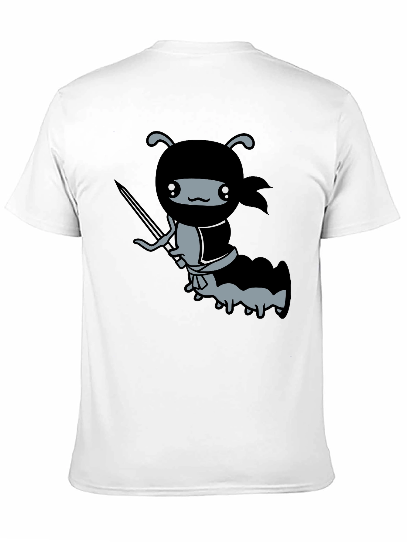 Black Ninja Caterpillar T-Shirt - Soft Cotton Tee view 11