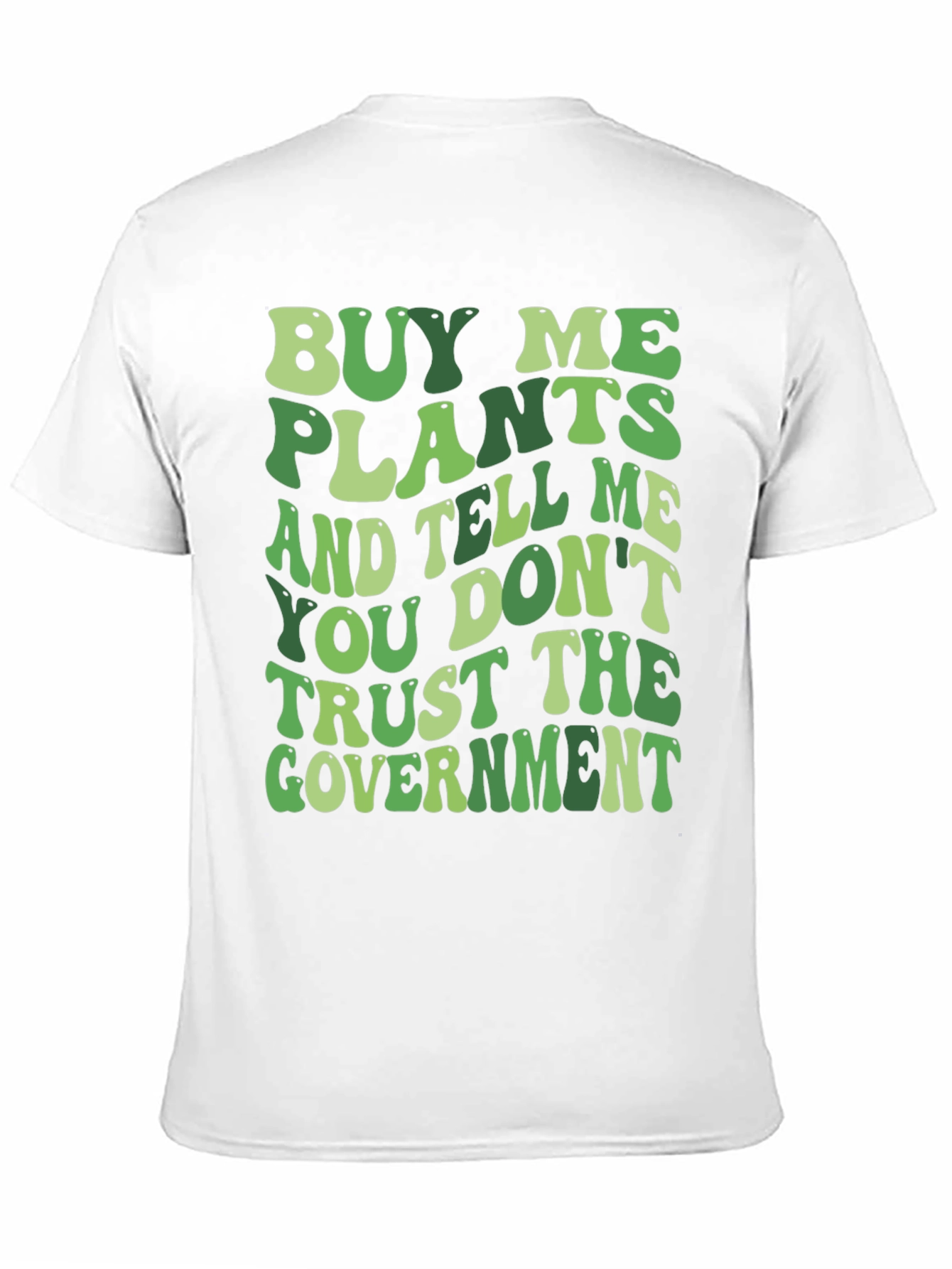 Black Buy Me Plants Funny Graphic Tee view 11