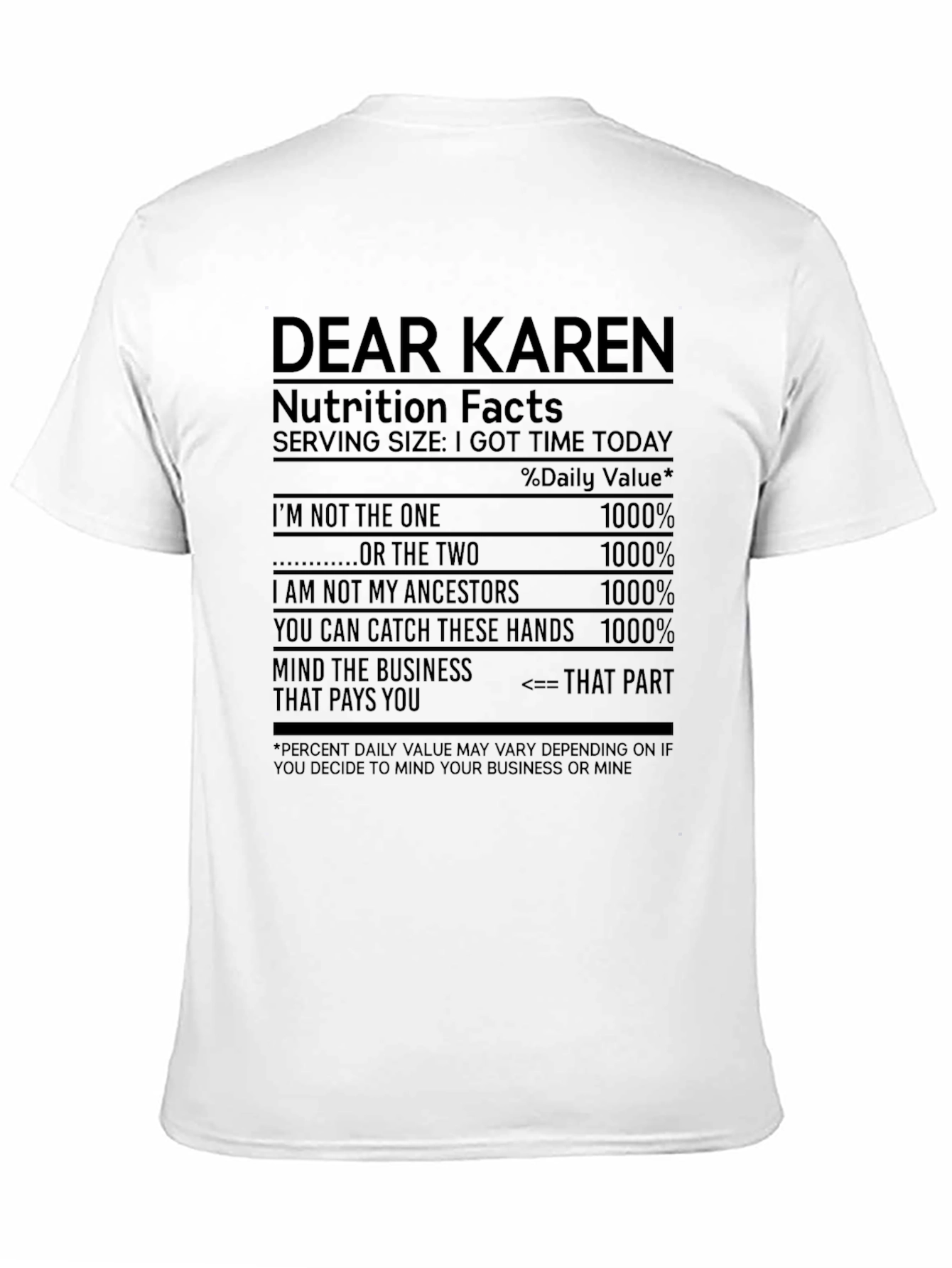 Black Dear Karen Funny T-Shirt view 11
