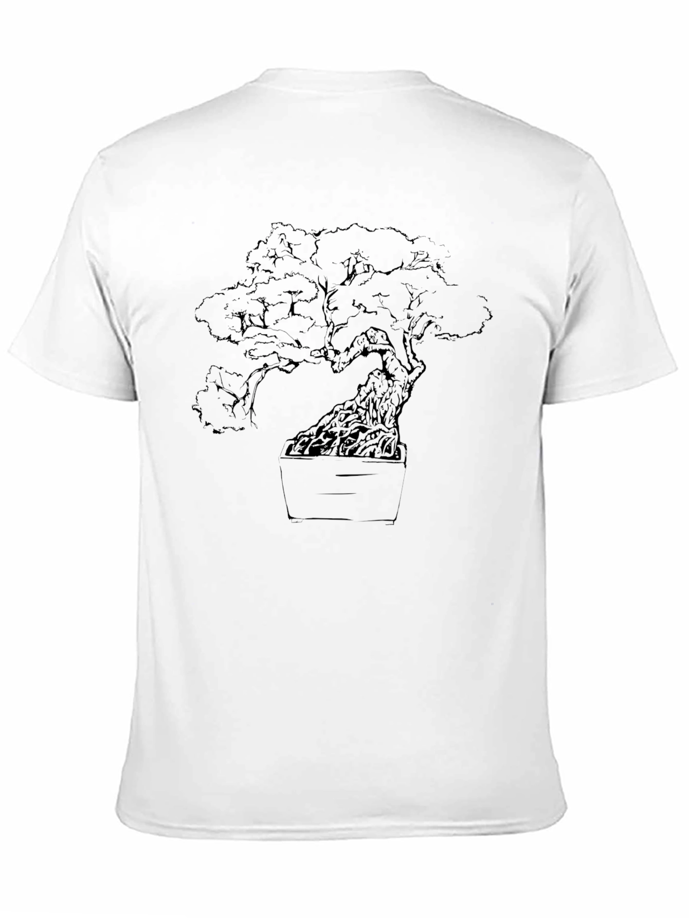 Black Bonsai Tree Graphic Tee - Stylish Men's Black T-Shirt view 11