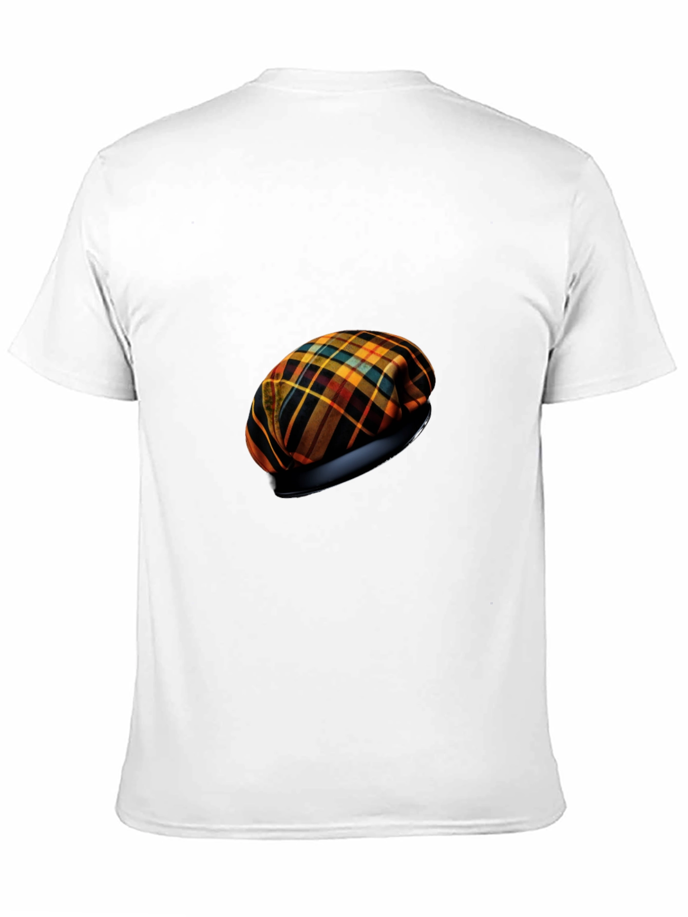 Black Stylish Tartan Beret T-Shirt view 11