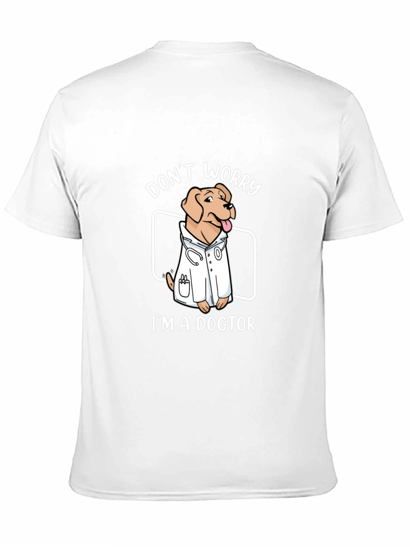 Black Funny Dogtor T-Shirt - Don't Worry, I'm a Dogtor! view 11