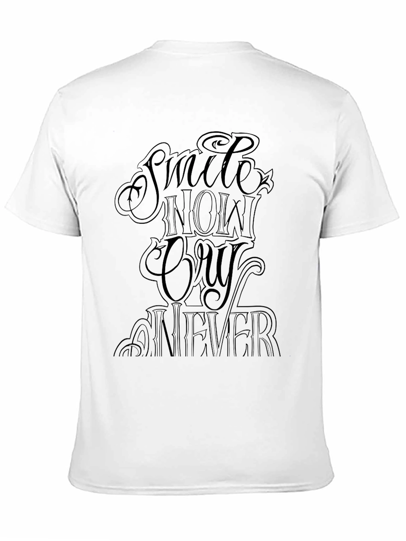 Black Smile Now Cry Never Graphic Tee - Stylish Black T-Shirt view 11