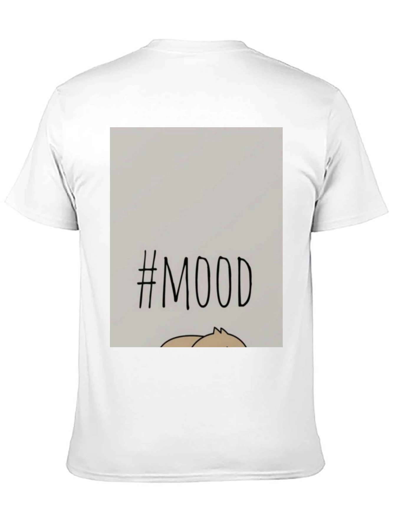 Black #MOOD Graphic Tee - Relaxed Fit, Black Cotton Blend view 11