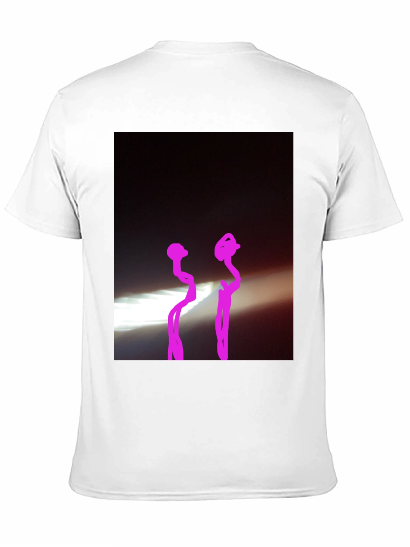 Black Black Graphic Tee with Abstract Design view 11